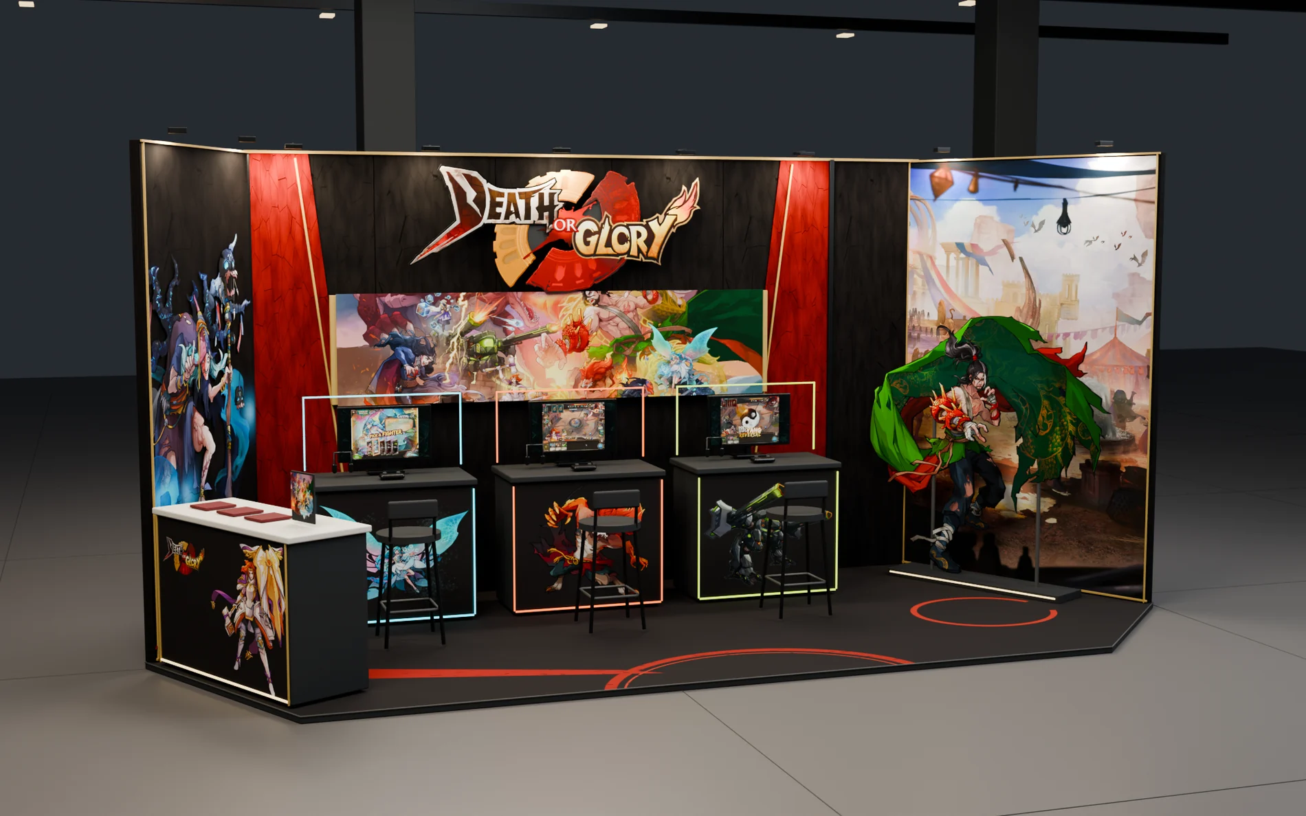 Death or Glory — final Blender booth visualization